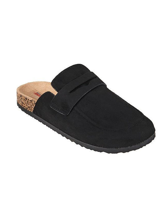 Suede with reinforced sole in house slippers for gentlemen