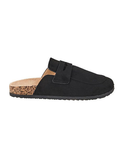 Suede with reinforced sole in house slippers for gentlemen