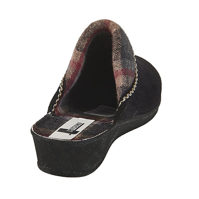 Italian wedged clogs with a warm foldable outer top for women