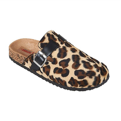 Leopard tan classic clogs for women