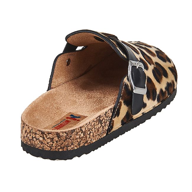 Leopard tan classic clogs for women