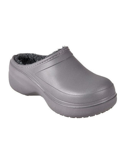 Warm Waterproof Fleece Lined Clogs for women (Grey)