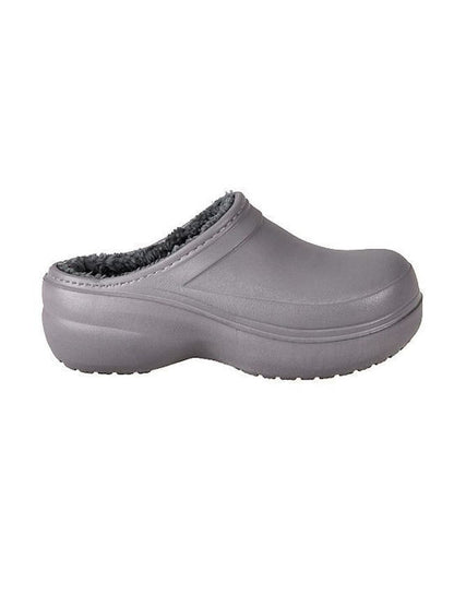 Warm Waterproof Fleece Lined Clogs for women (Grey)