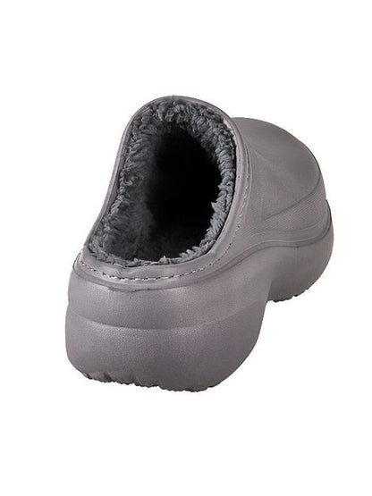 Warm Waterproof Fleece Lined Clogs for women (Grey)