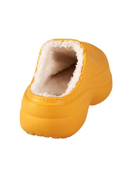 Warm Waterproof Fleece Lined Clogs for women (Yellow)