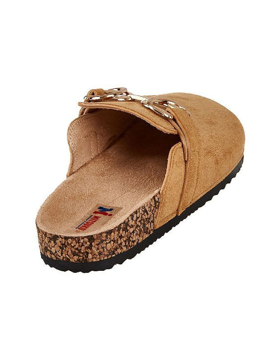 Brown tan classic clogs for women