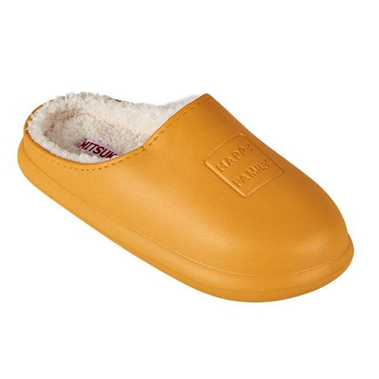 Happy family fleece lined and waterproof slippers for women (Yellow)