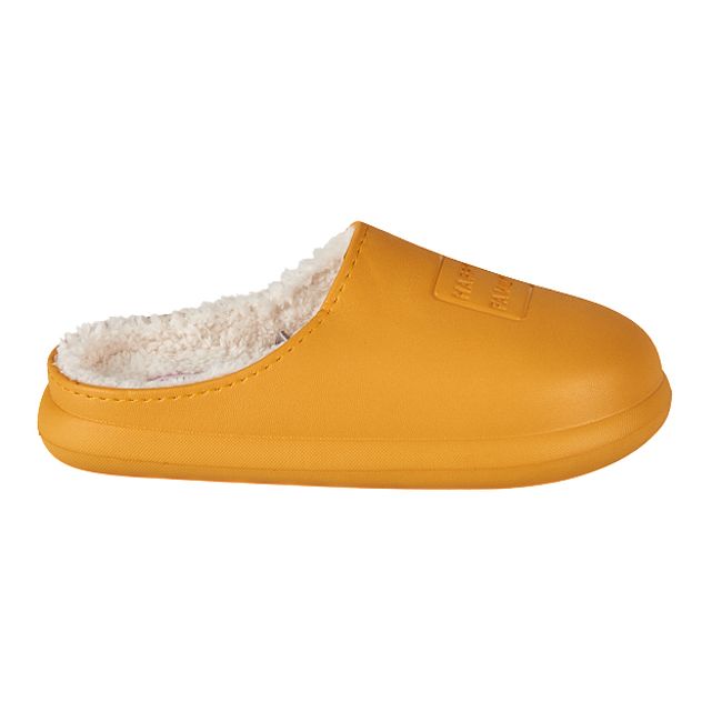 Happy family fleece lined and waterproof slippers for women (Yellow)
