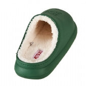 Happy family fleece lined and waterproof slippers for women (Green)